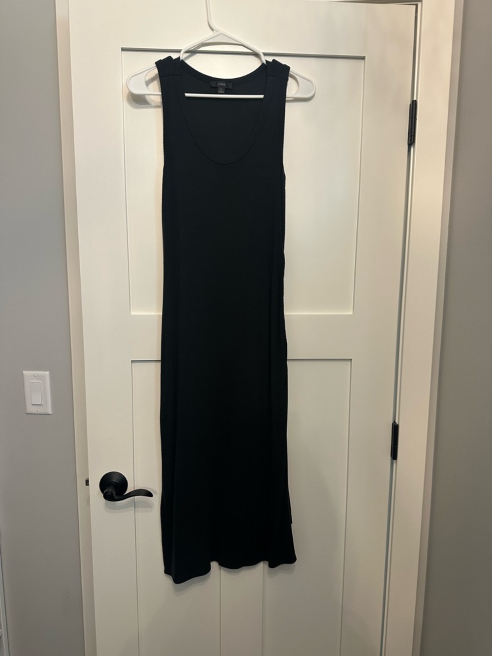 J. Crew Black Sleeveless Maxi Tank Dress